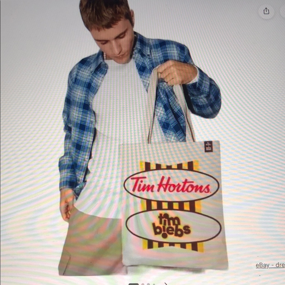 Justin Bieber x Tim Hortons Limited Edition Timbiebs Fanny Pack, Tote & Tee